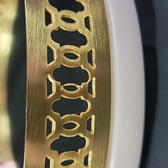 FRONTGATE Sienna Marble Brushed Gold Mirrored Dresser Tray - Picture 5 of 7